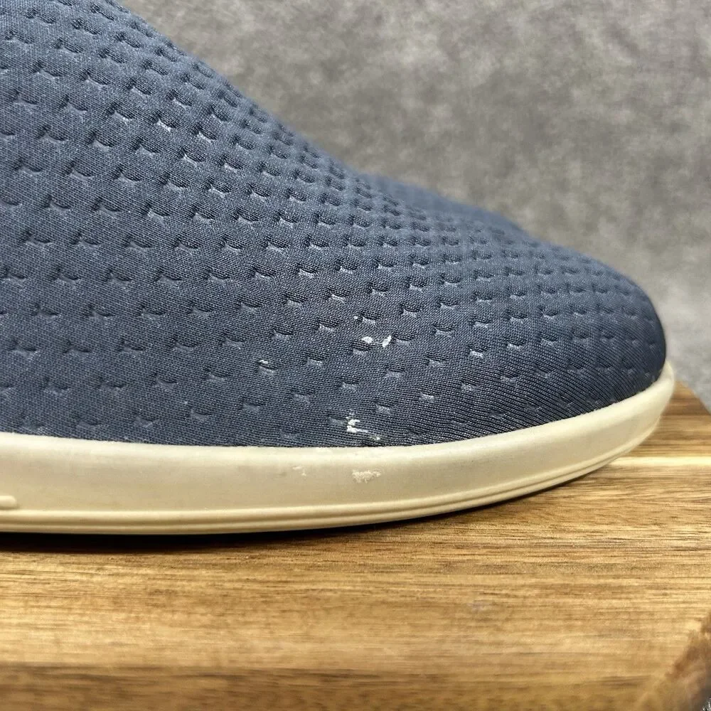 ECCO Soft 2.0 Women's Size EU 42 US 11 Blue Slip On Diamond Knit Comfort Shoes